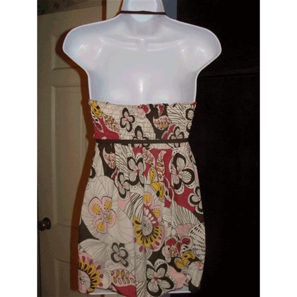 Miss Sixty Floral Boho Halter Tube Top Tank - Picture 2 of 2